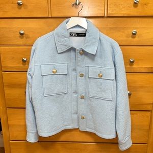 Zara quilted jacket with gold buttons